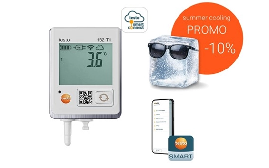 Producto Sistema de registro y alarmas online testo 162 T1 - Con pantalla y sensor de temperatura integrado